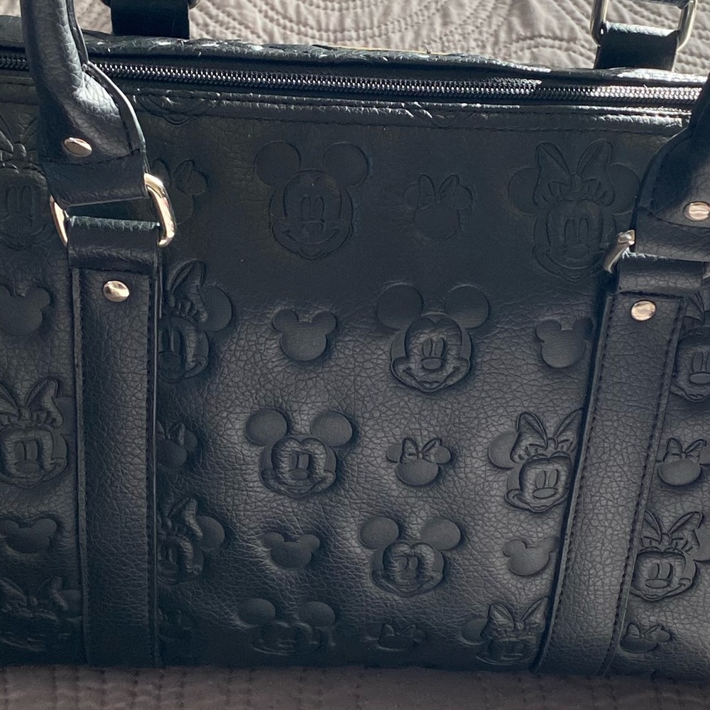 Disney Black Embossed Shoulder Bag